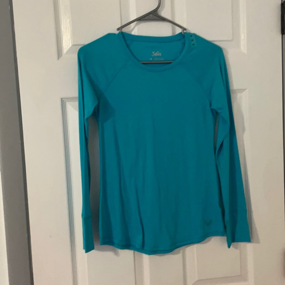 Teal justice shirt